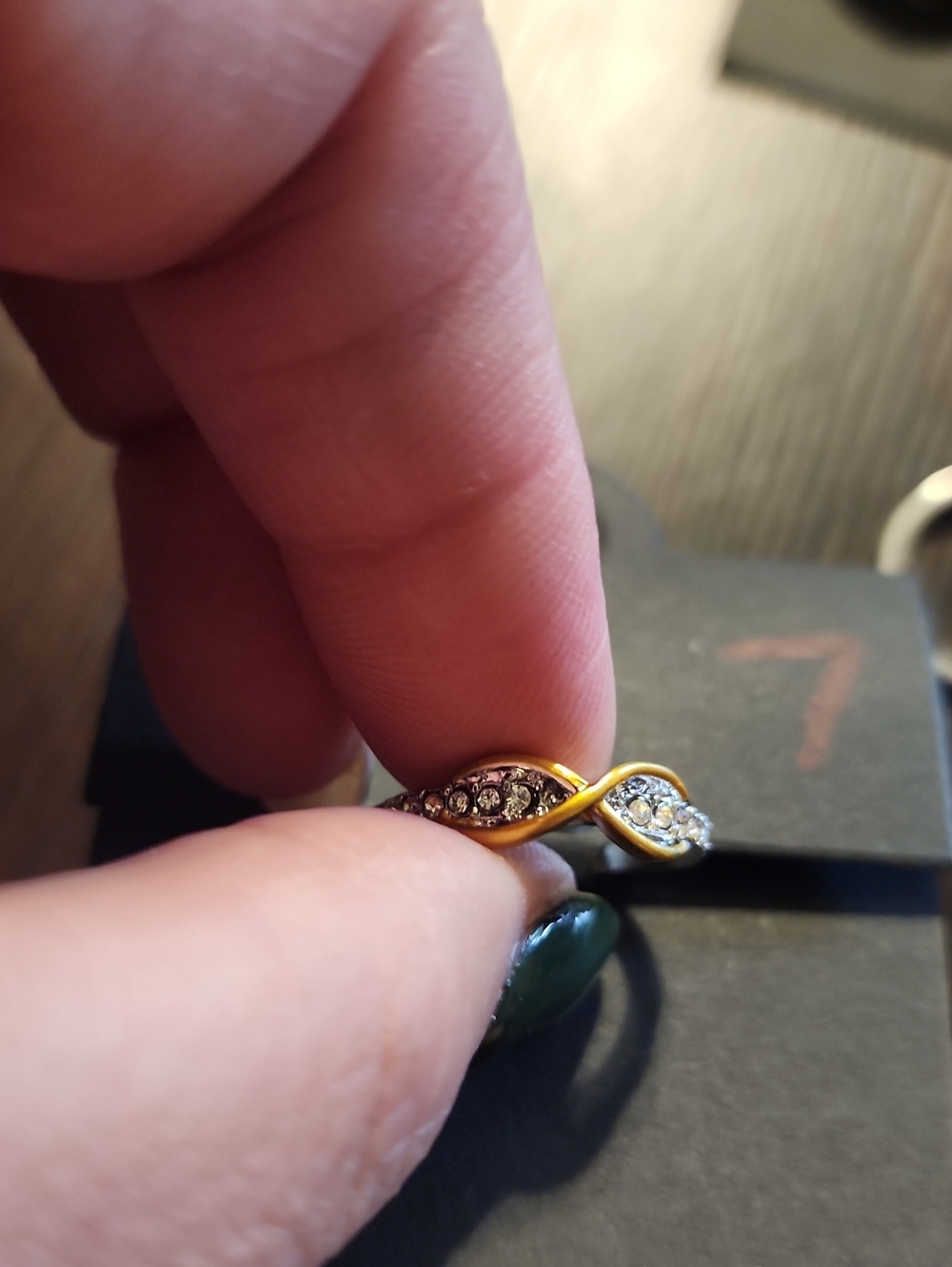 Gold-Tone Infinity Crystal Ring - Women's Jewelry